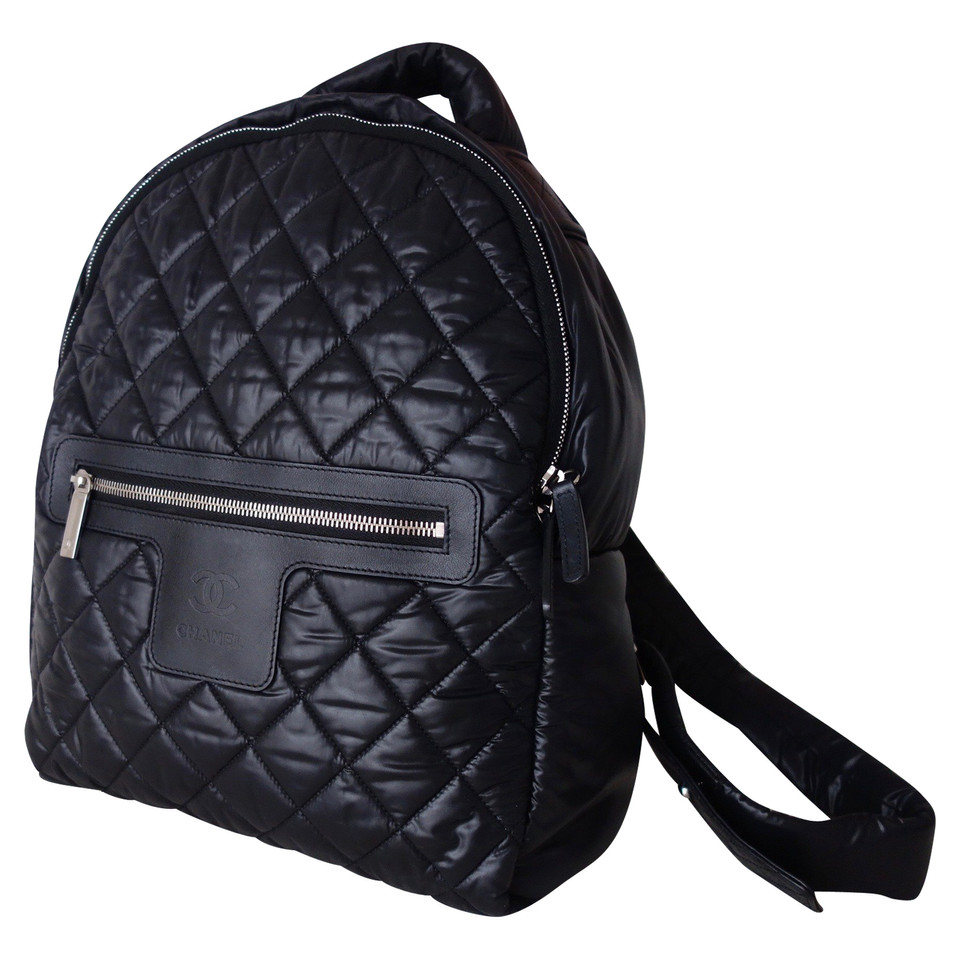 Chanel Backpack Canvas in Black