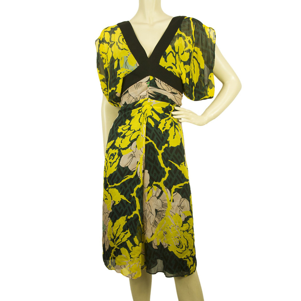 Diane Von Furstenberg Bloemen zijden jurk