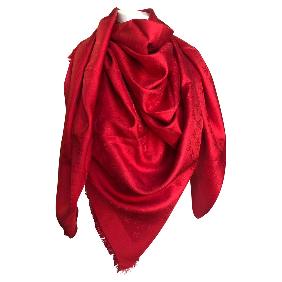 Louis Vuitton Scarf/Shawl Silk in Red