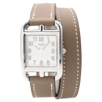 Hermès Armbanduhr aus Stahl in Taupe