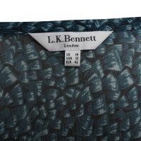 L.K. Bennett chemisier en soie à essence / Blanc