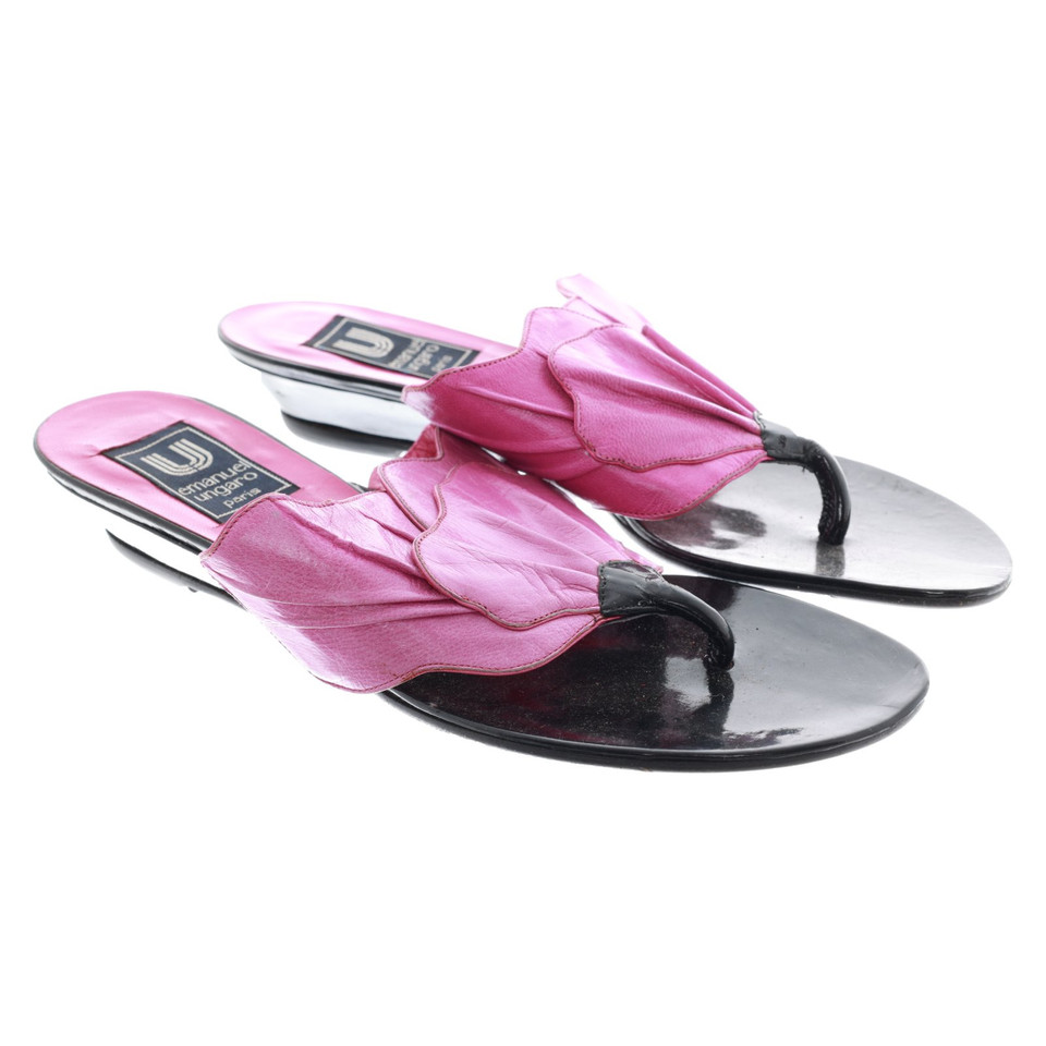 Emanuel Ungaro Sandals Leather in Pink