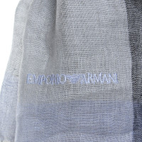 Armani Schal in Grau/Blau