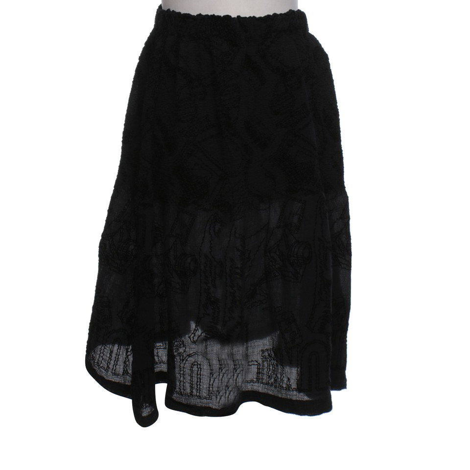 Issey Miyake skirt in dark gray / black
