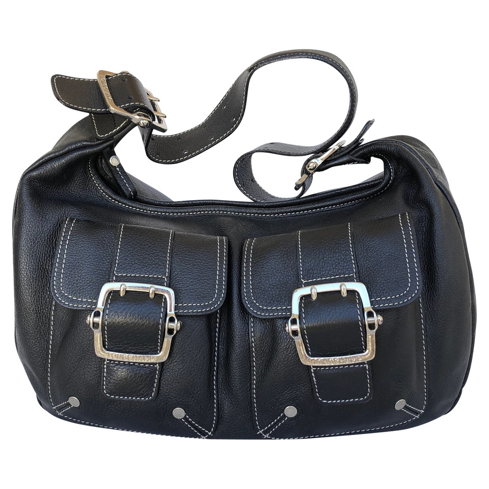 Longchamp Tote Bag aus Leder in Schwarz