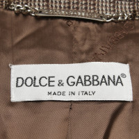 Dolce & Gabbana Vérifiez Blazer Brown