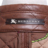 Burberry Veste en cuir marron