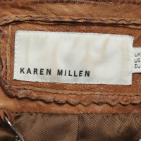 Karen Millen Giacca in pelle marrone