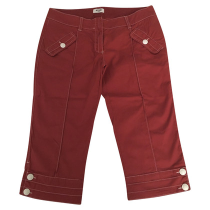 Moschino Paire de Pantalon en Coton en Rouge