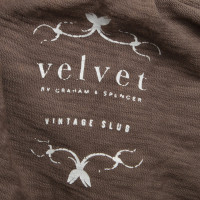 Velvet T-shirt in brown