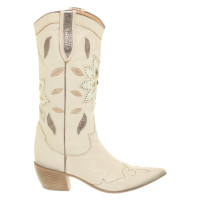 Vic Matie Boots Leather in Beige