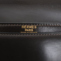 Hermès Sac A Depeches 38 Leer in Bruin