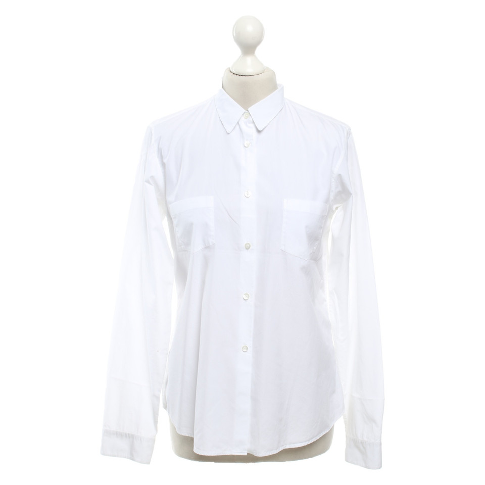 Jil Sander Top en Coton en Blanc