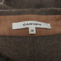 Carven abito di lana in marrone