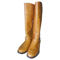 Ralph Lauren Stiefel aus Leder in Ocker