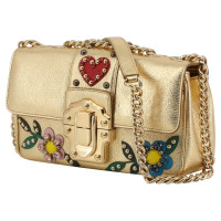 Dolce & Gabbana Umhängetasche aus Leder in Gold