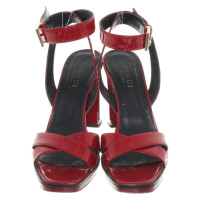 Gucci Sandals Patent leather in Red