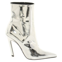 Balenciaga Ankle boots Patent leather in Silvery