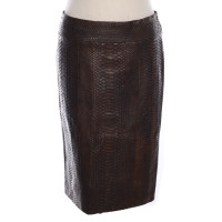 D&G Skirt Leather in Brown