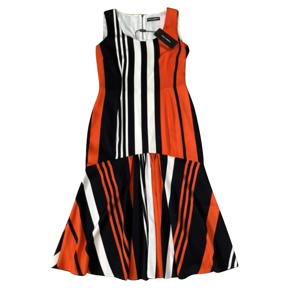 Dolce & Gabbana Vestito in Seta in Arancio