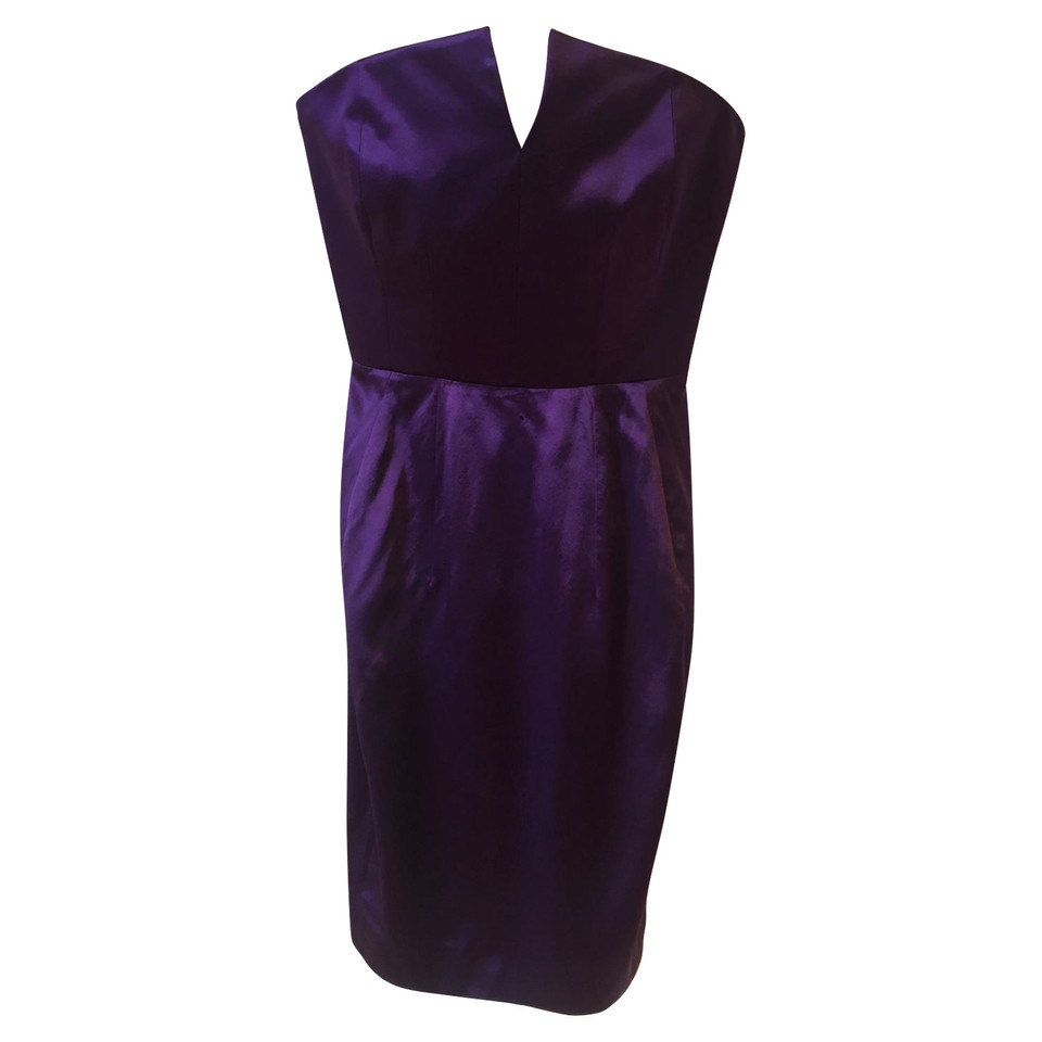 Yves Saint Laurent Kleid aus Seide in Violett