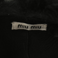 Miu Miu Bontjas in zwart