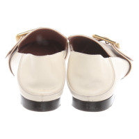 Bally Slippers/Ballerina's Leer in Crème