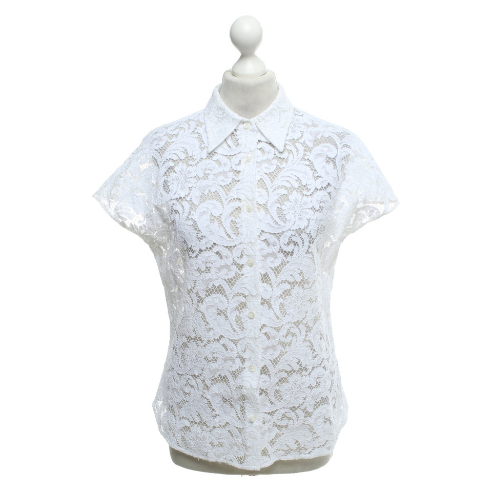 Prada Kanten blouse in wit