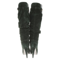 Sergio Rossi Boots Suede in Green