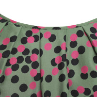 Juicy Couture zijden jurk in groen / roze / zwart