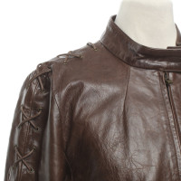Mc Q Alexander Mc Queen Jacket/Coat Leather in Brown