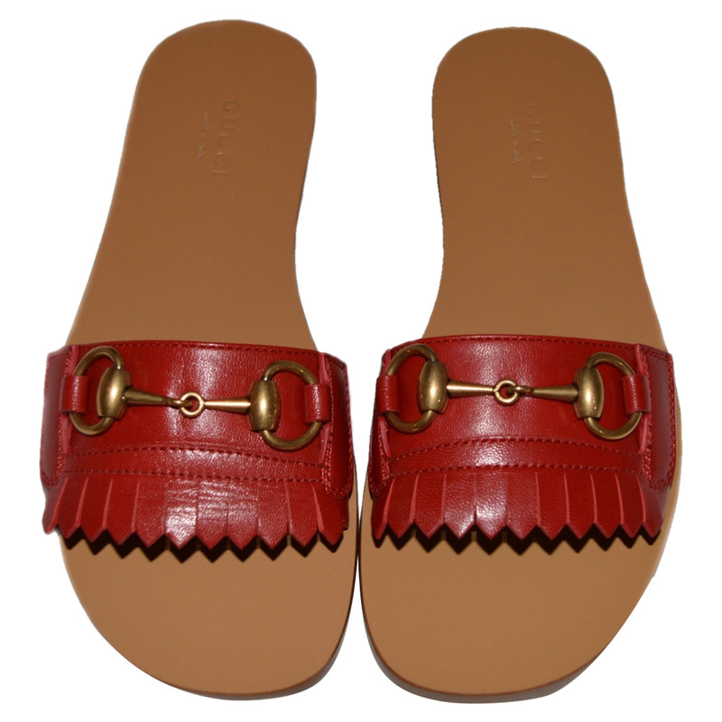 Gucci Sandals Leather in Red - Second 