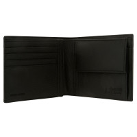 Armani Jeans Täschchen/Portemonnaie aus Leder in Schwarz