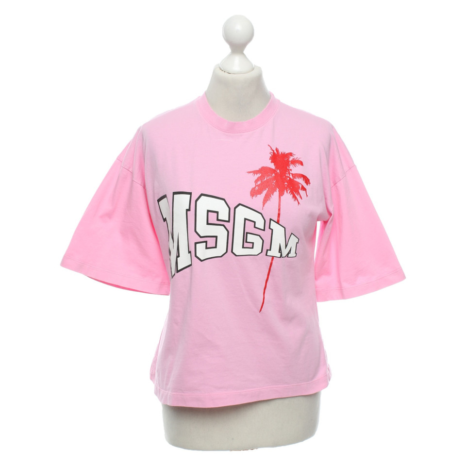 Msgm Top en Coton en Rose/pink