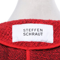 Steffen Schraut Bouclé-Jacke in Rot
