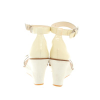 Bikkembergs Wedges Leather in Cream
