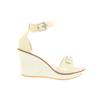 Bikkembergs Wedges Leather in Cream