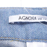 Agnona Broeken Wol in Blauw