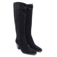 Ganni Boots Leather in Black