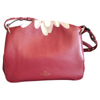 Valentino Garavani Handbag Leather in Bordeaux