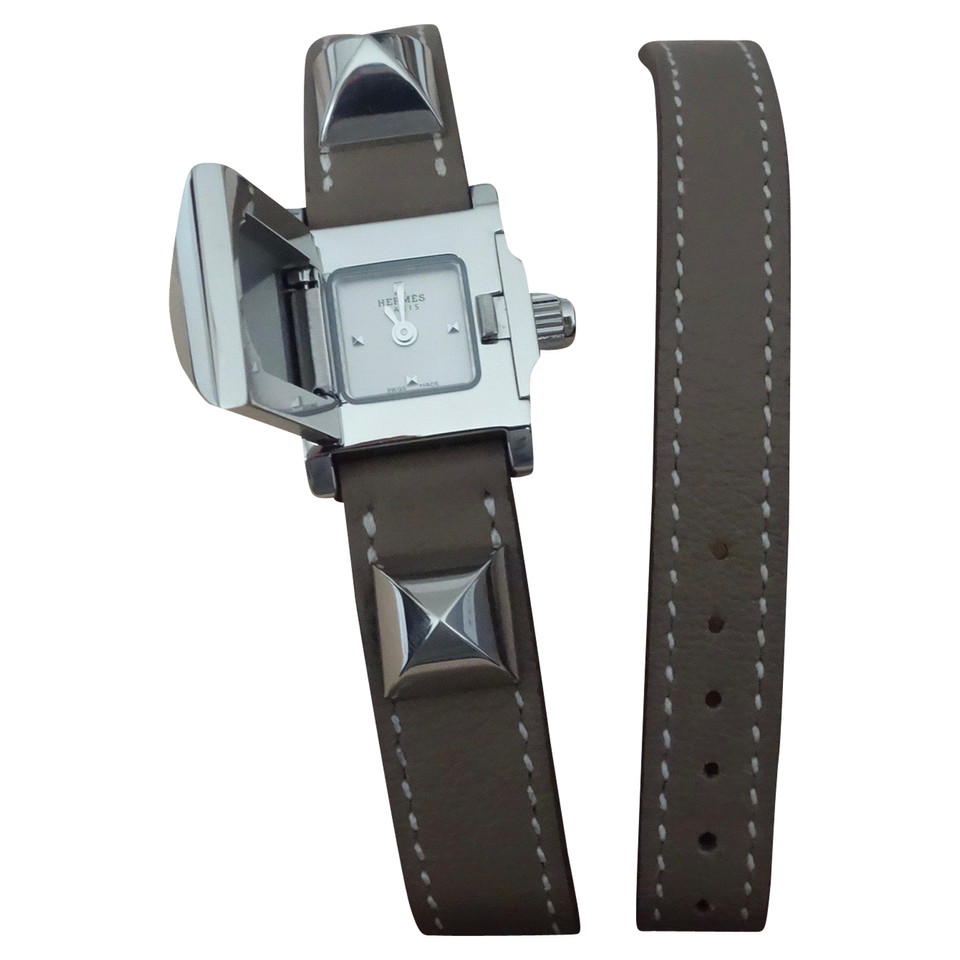 Hermès Watch Leather in Grey