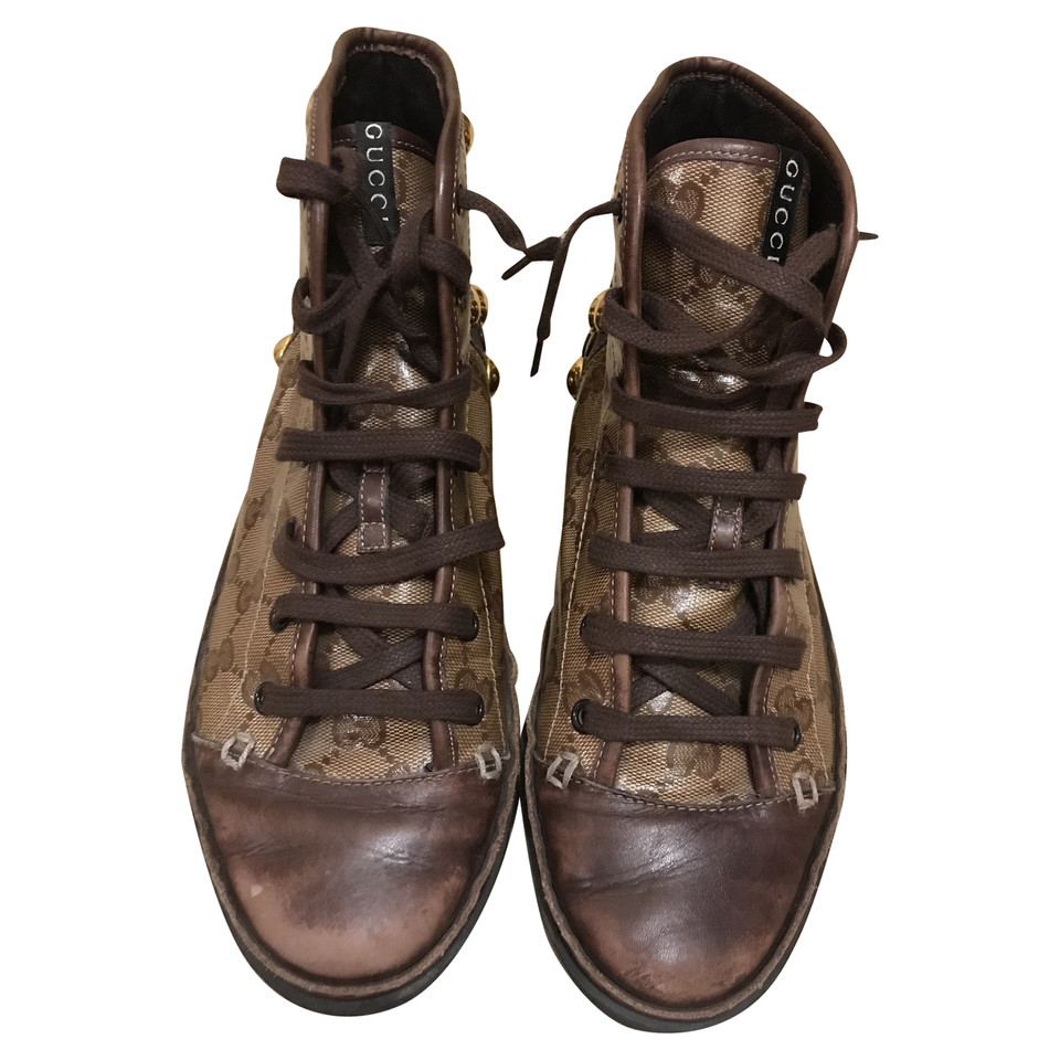 Gucci Brown leather sneakers