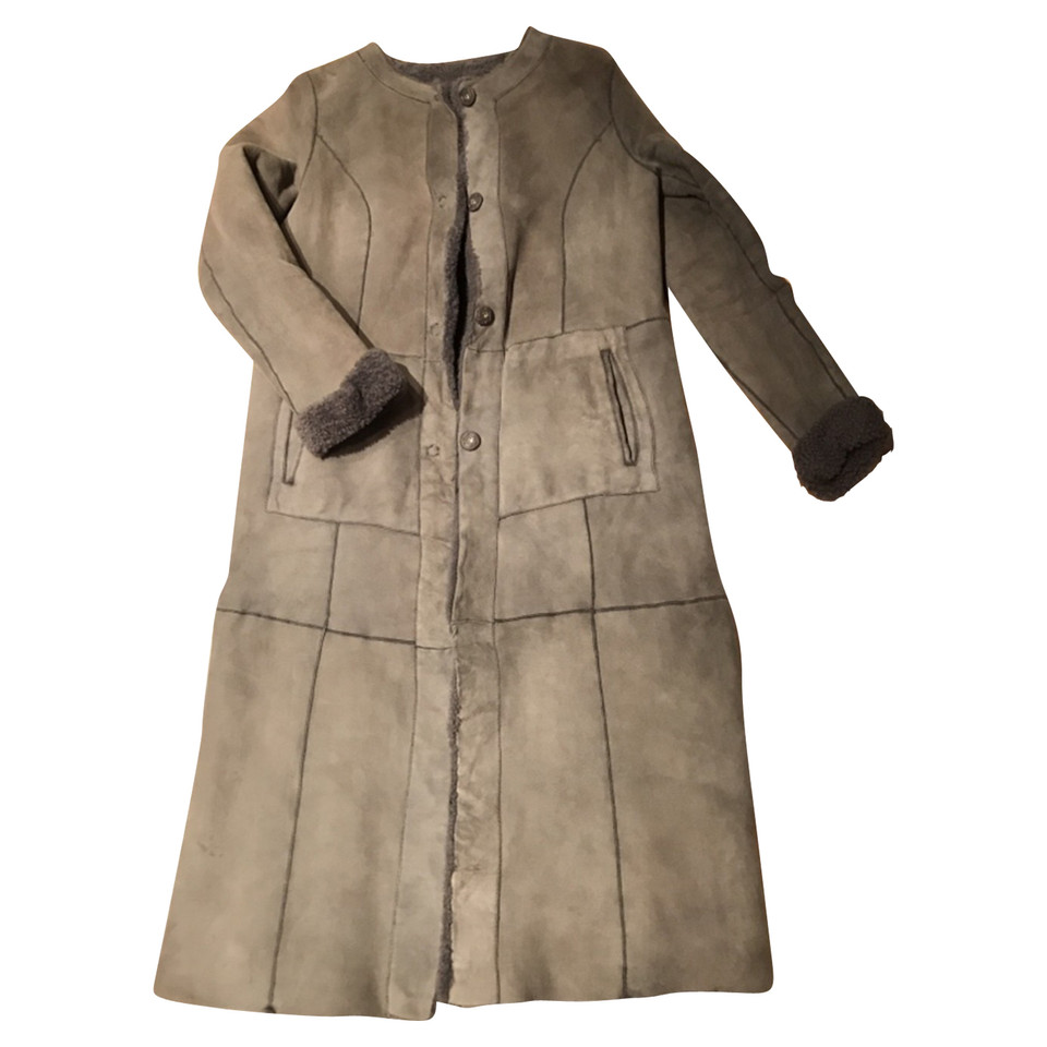 Drome Fourrure veste / manteau gris