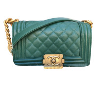 Chanel Boy Bag Leather in Green