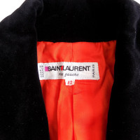 Yves Saint Laurent Jacquard-Blazer mit Samtdetails