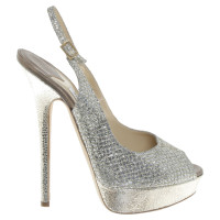 Jimmy Choo Peeptoes mit Glitzer