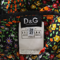 D&G Seidenrock mit floralem Muster