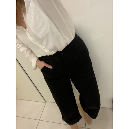 Massimo Dutti Trousers Cotton in Black
