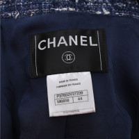 Chanel Bouclé blazer in blue / white