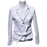 Armani Jeans Jacke/Mantel aus Baumwolle in Weiß